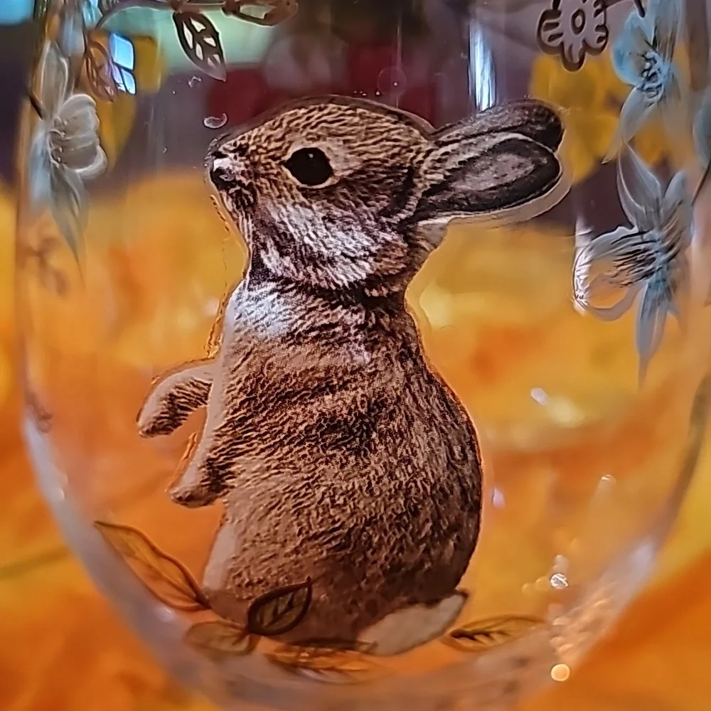 Pier 1 Simon the Bunny Stemless Wine/Water Glasses - Picture 5 of 7